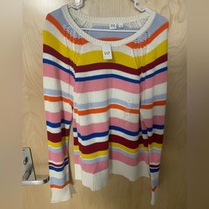 GAP Rainbow Multicolored Women’s Large Sweater NWT